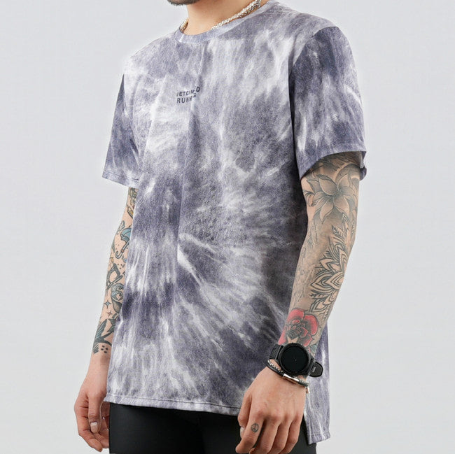 Run Short Sleeve (Tie-dye Gray)