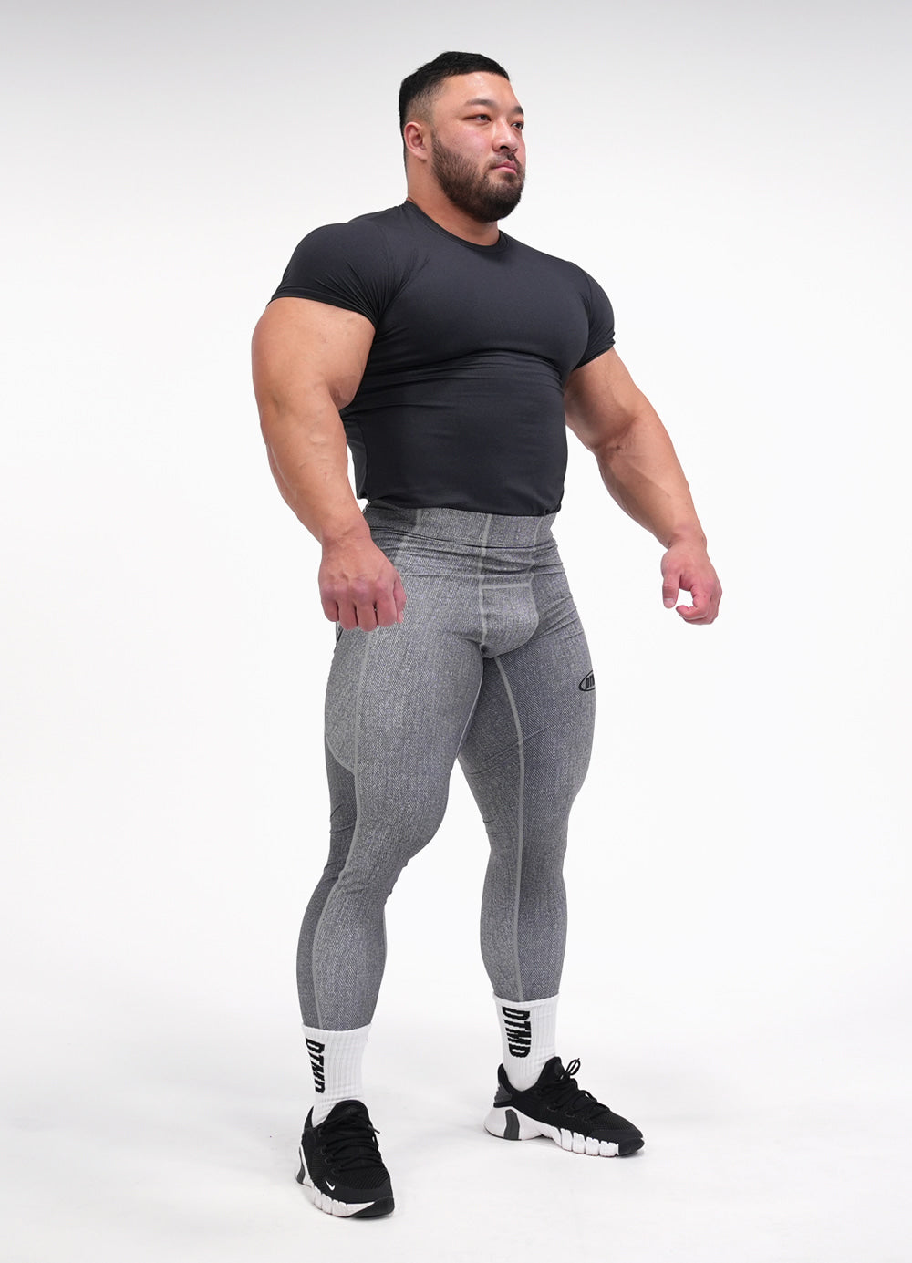 Denim Long Tights (Gray)