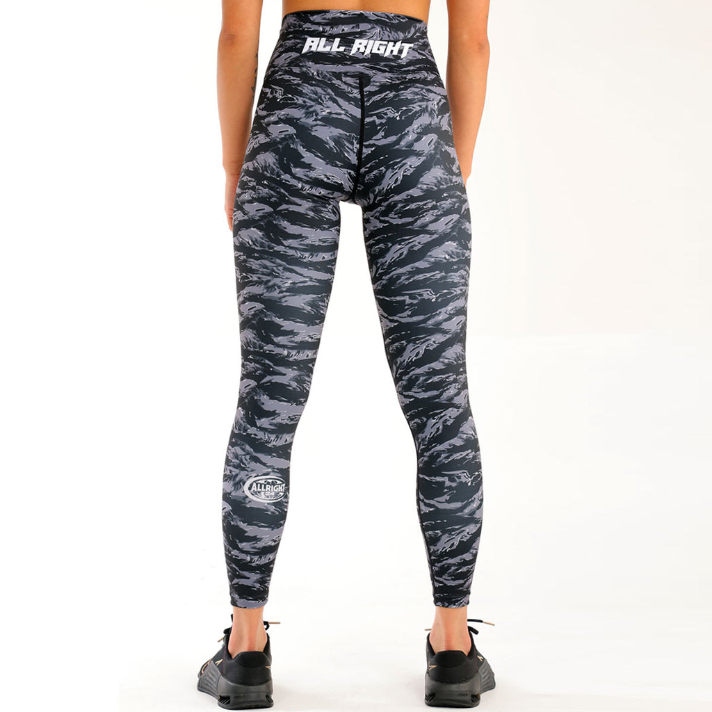 Women's ALLRIGHT Black Tiger Camo Long Tights