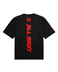 ALLRIGHT Overfit T-shirt (Black/Red)