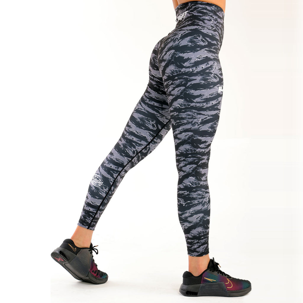 Women's ALLRIGHT Black Tiger Camo Long Tights