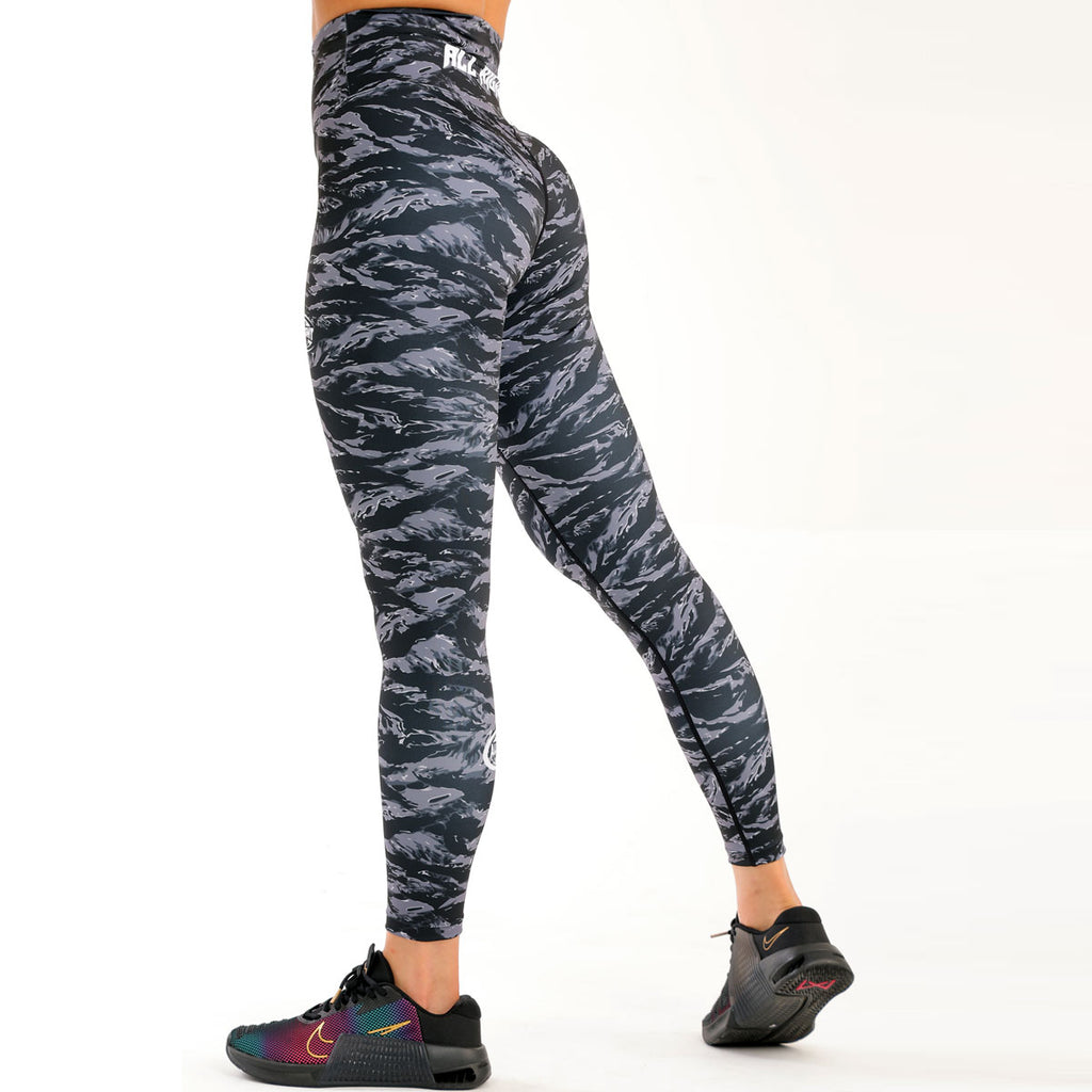 Women's ALLRIGHT Black Tiger Camo Long Tights