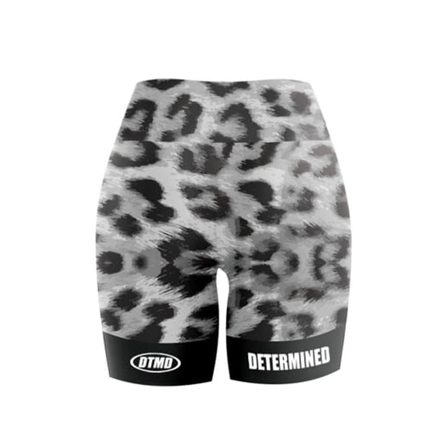 Women's Leopard Black Short Tights