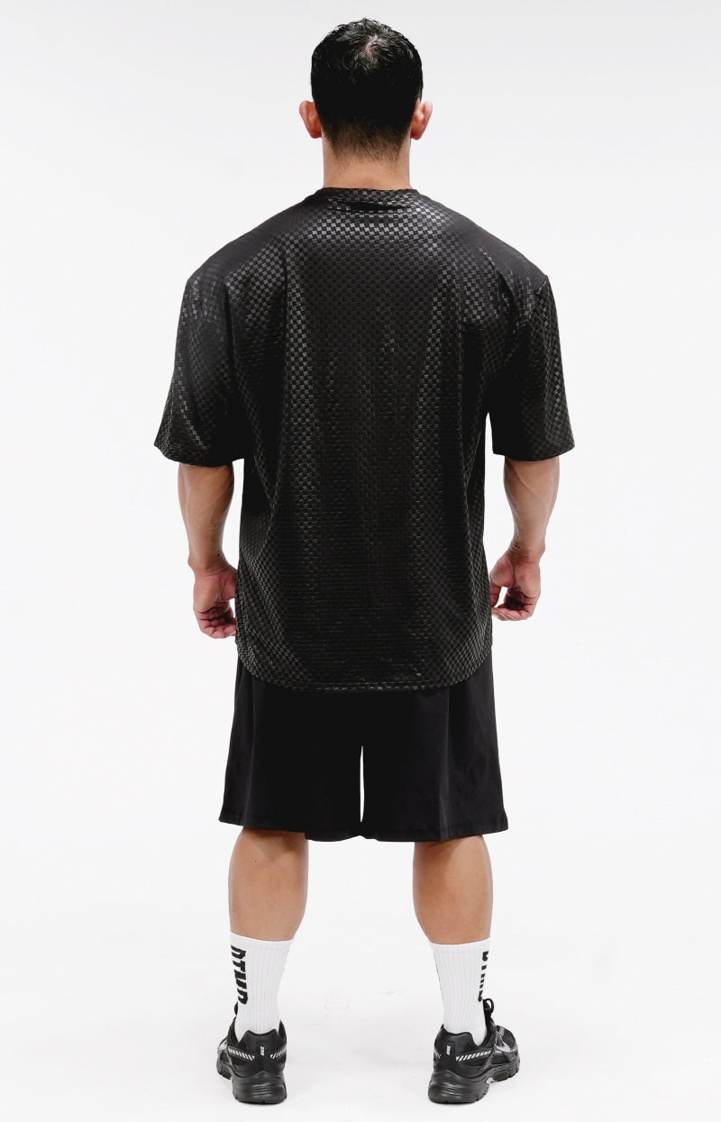 [Customize] Carbon, Checkboard Glossy Overfit T-Shirt