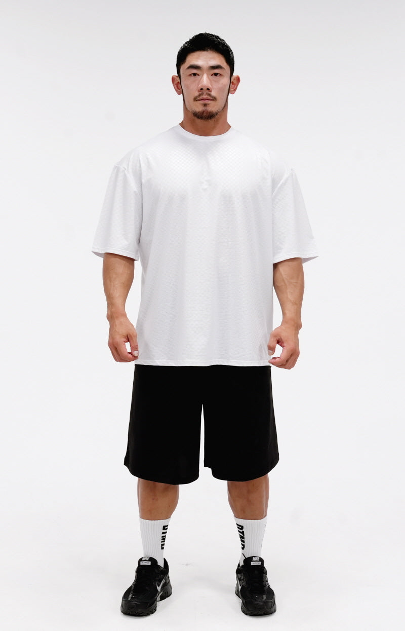 [Customize] Carbon, Checkboard Glossy Overfit T-Shirt