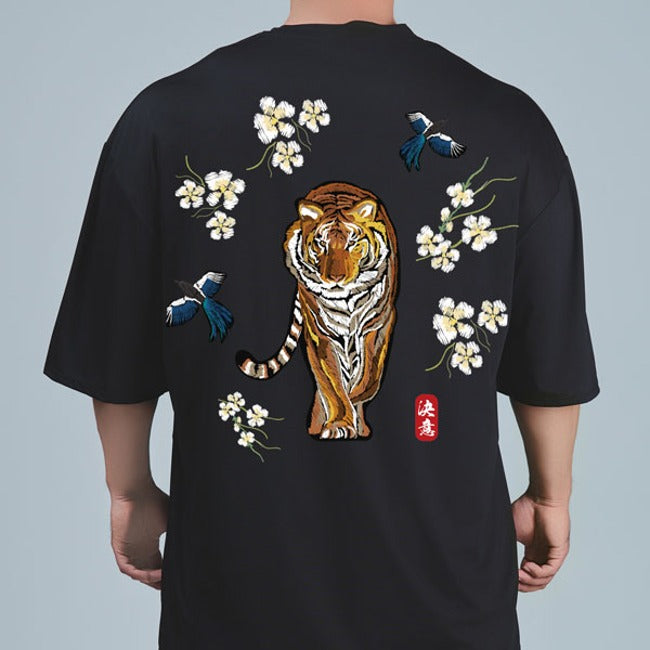 Tiger and Magpies Overfit T-shirt - Type A