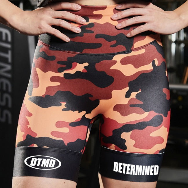 Women's Red Camo Short Tights