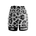 Women's Leopard Black Short Tights