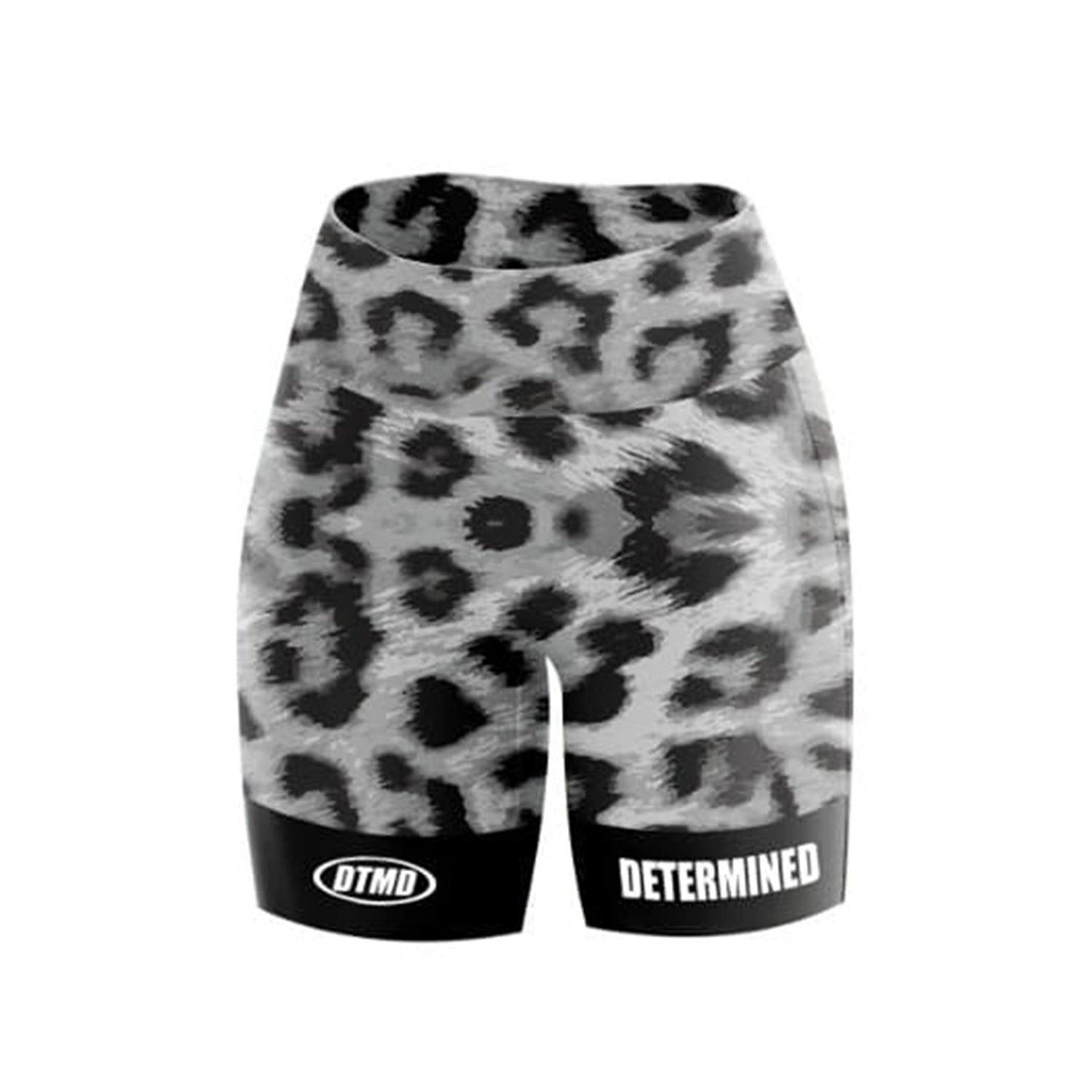 Women's Leopard Black Short Tights