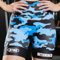 Women's Blue Camo Short Tights