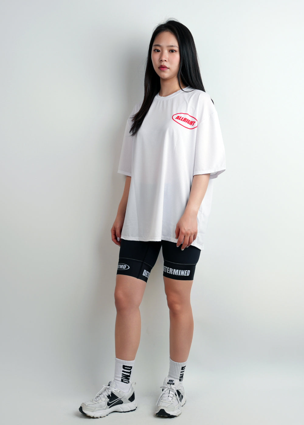 ALLRIGHT Overfit T-shirt (White/Red)