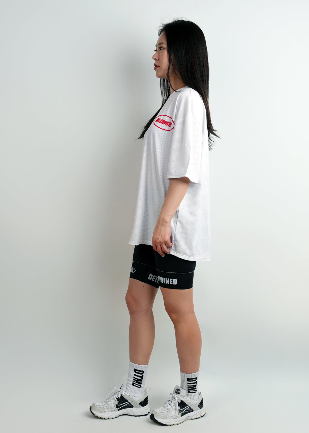 ALLRIGHT Overfit T-shirt (White/Red)