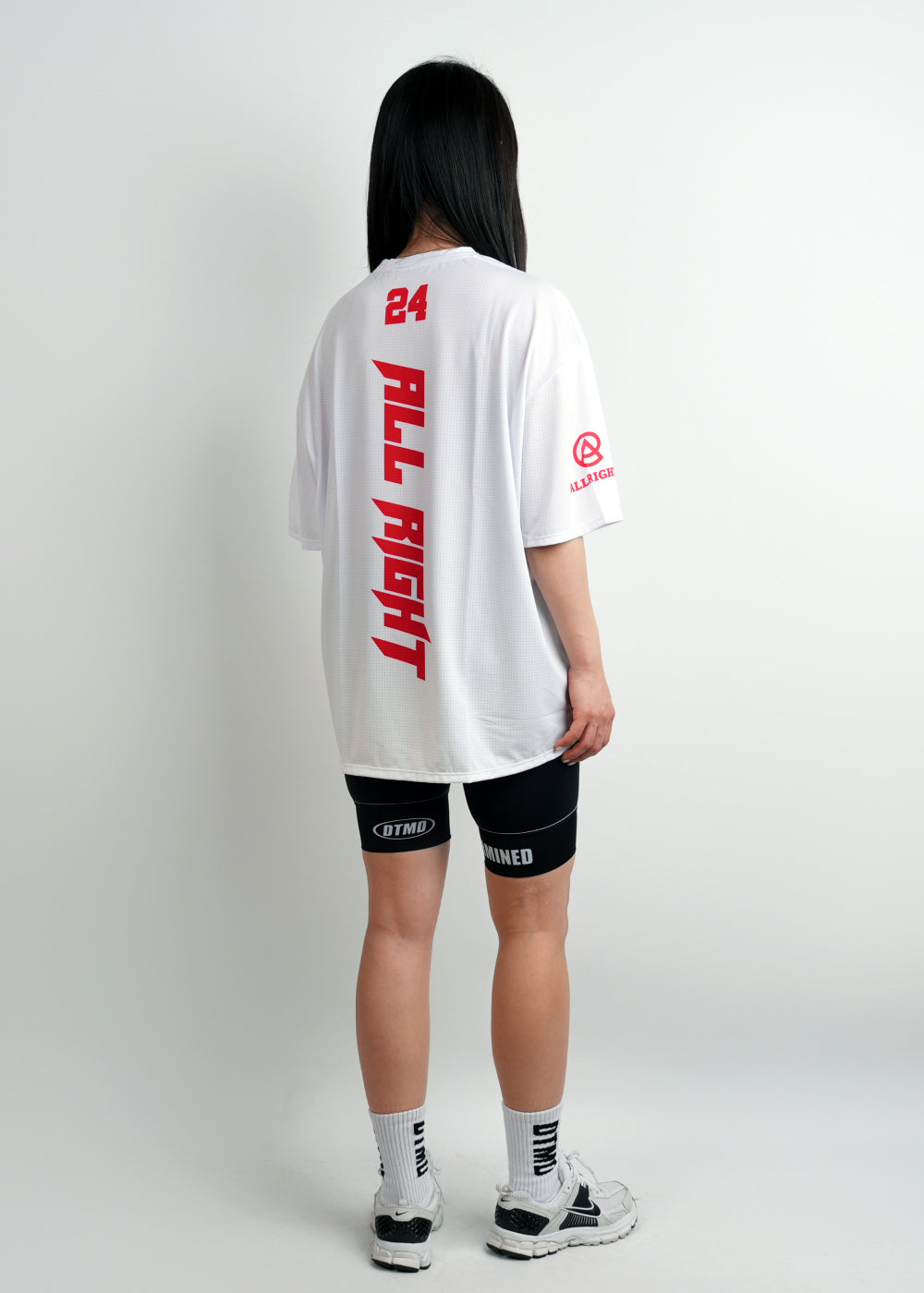 ALLRIGHT Overfit T-shirt (White/Red)