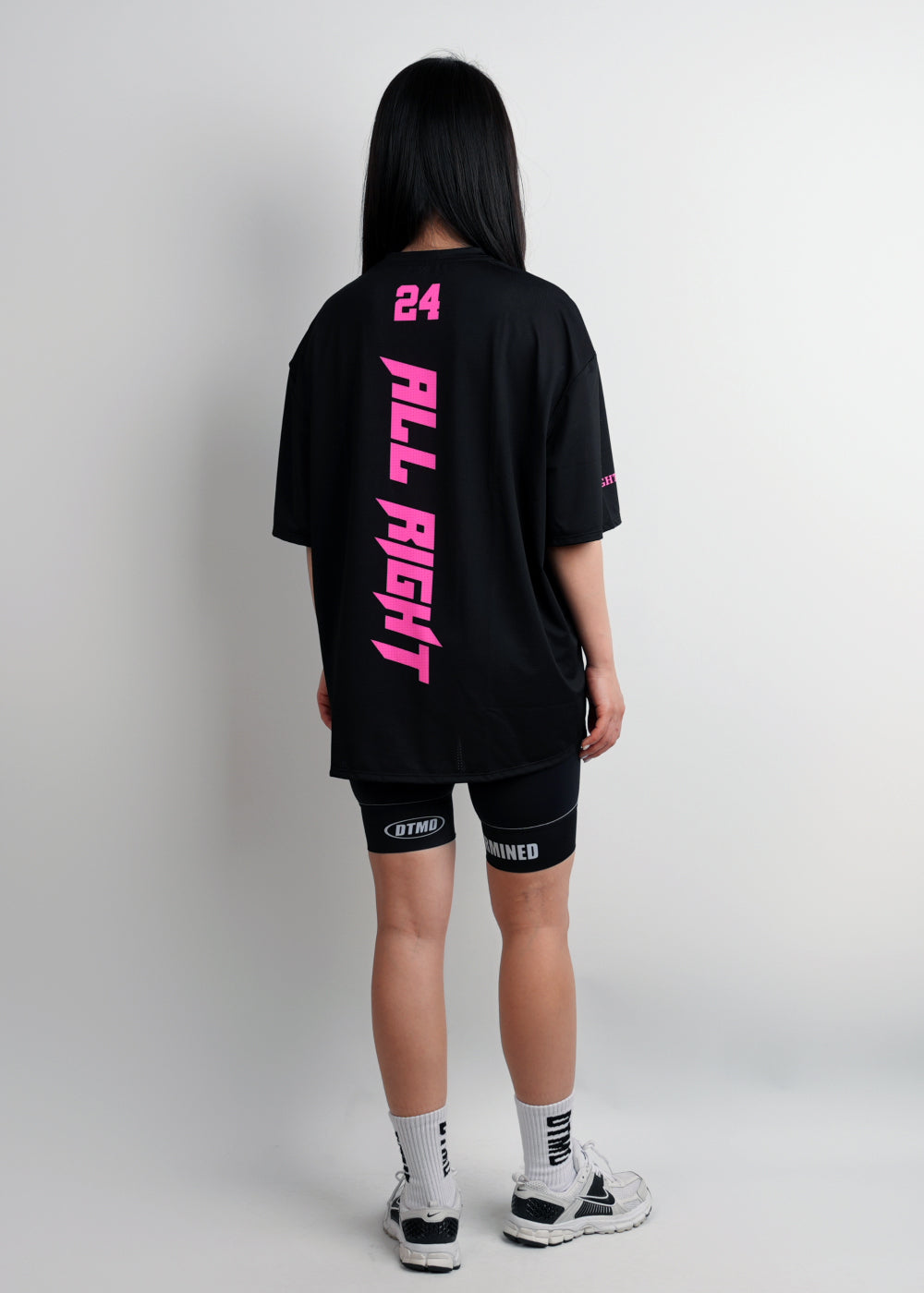 ALLRIGHT Overfit T-shirt (Black/Pink)