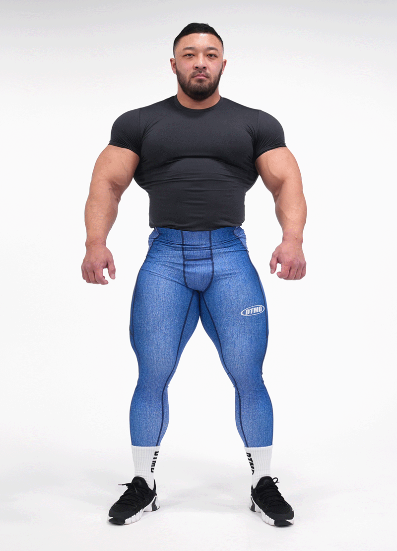 Denim Long Tights (Blue)