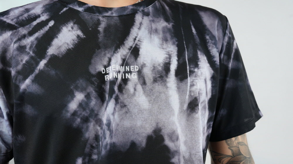 Run Short Sleeve (Tie-dye Black)