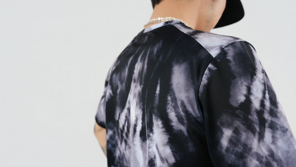 Run Short Sleeve (Tie-dye Black)