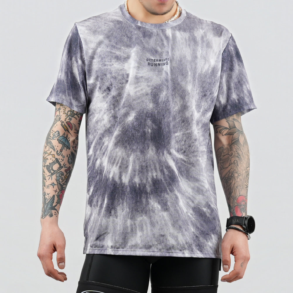 Run Short Sleeve (Tie-dye Gray)