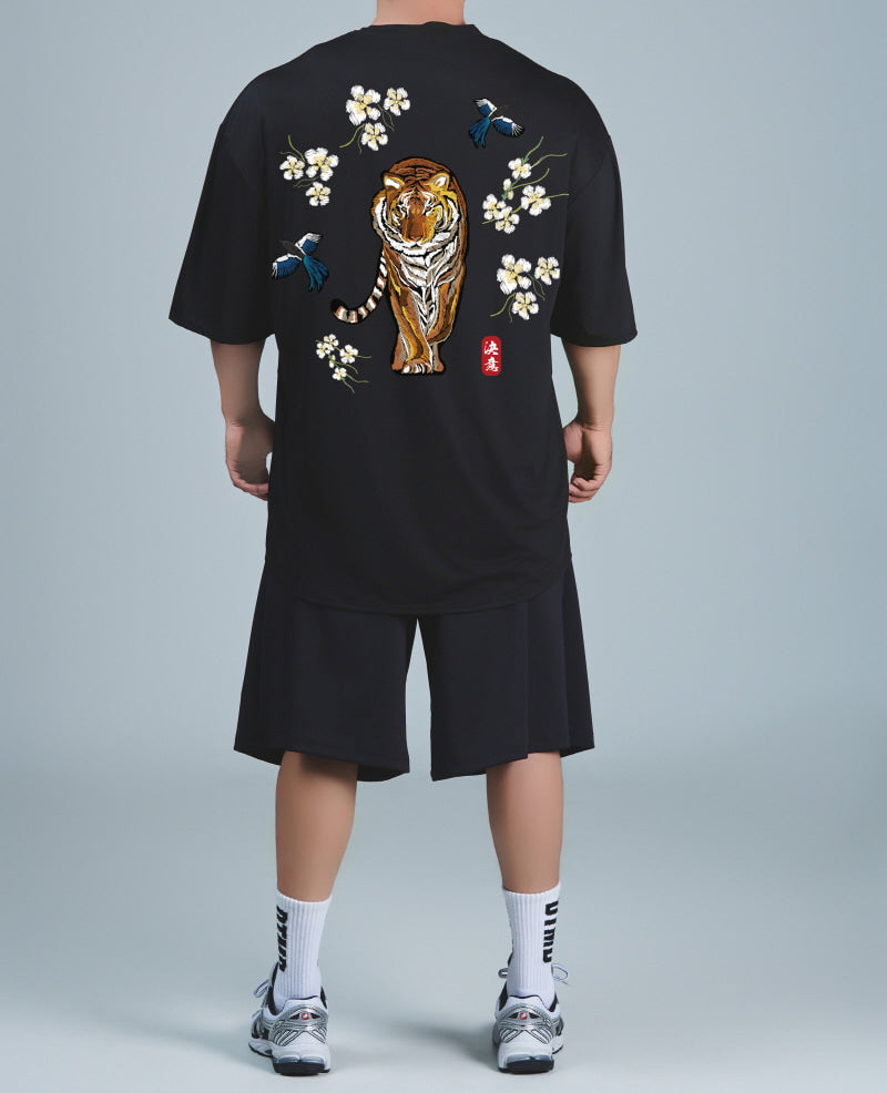 Tiger and Magpies Overfit T-shirt - Type A