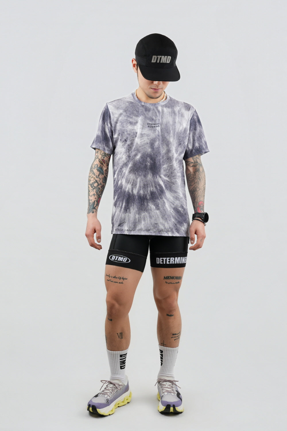 Run Short Sleeve (Tie-dye Gray)