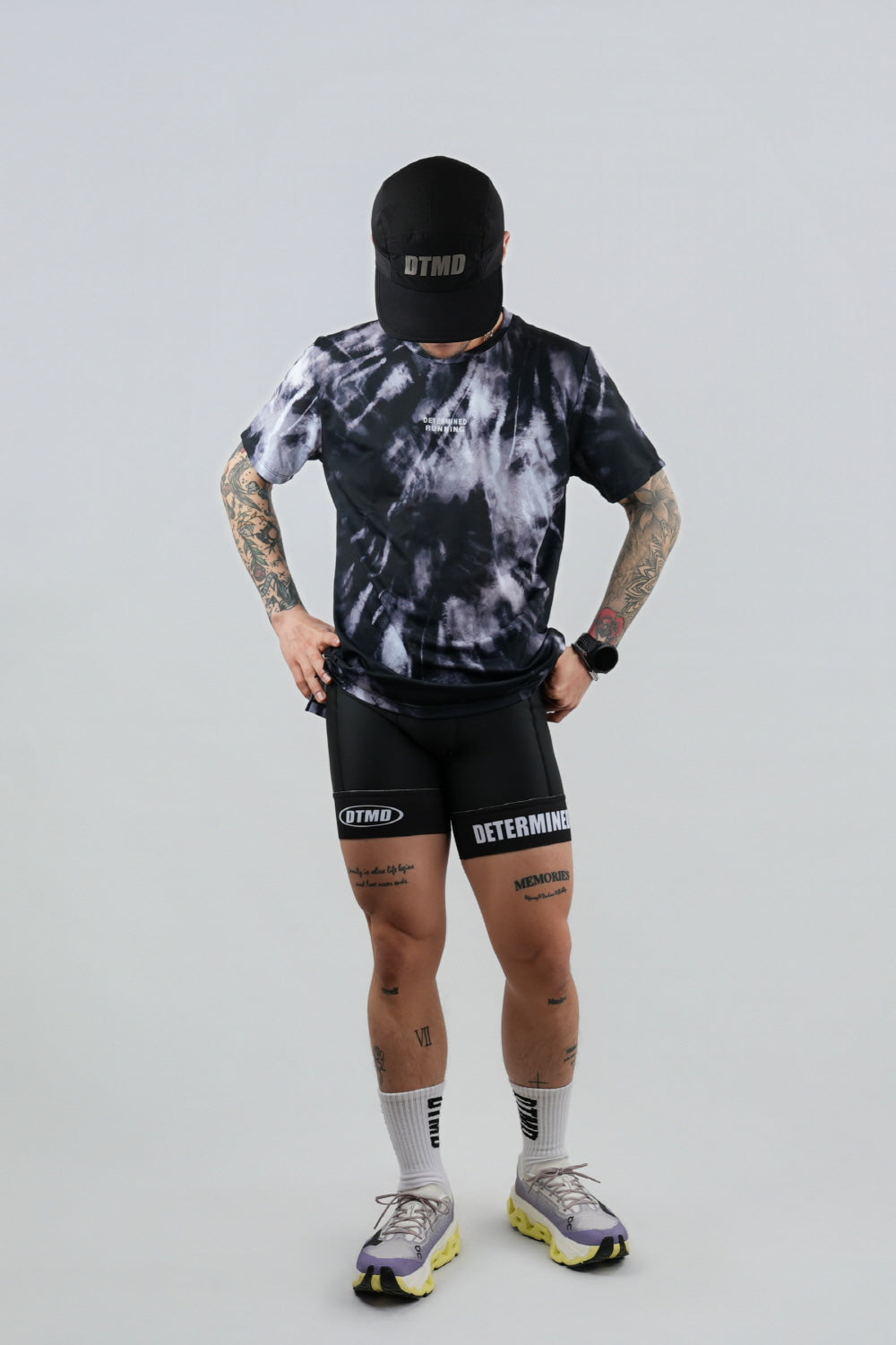 Run Short Sleeve (Tie-dye Black)