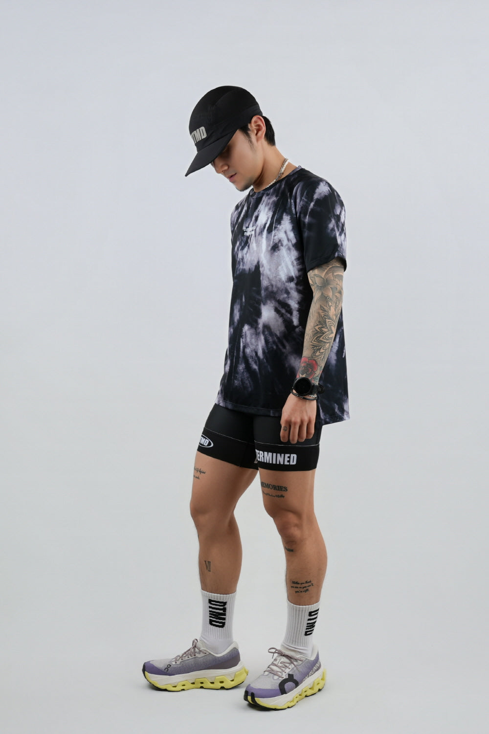 Run Short Sleeve (Tie-dye Black)