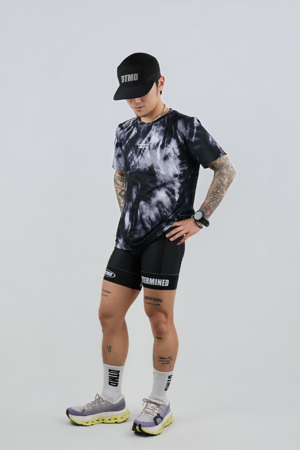 Run Short Sleeve (Tie-dye Black)