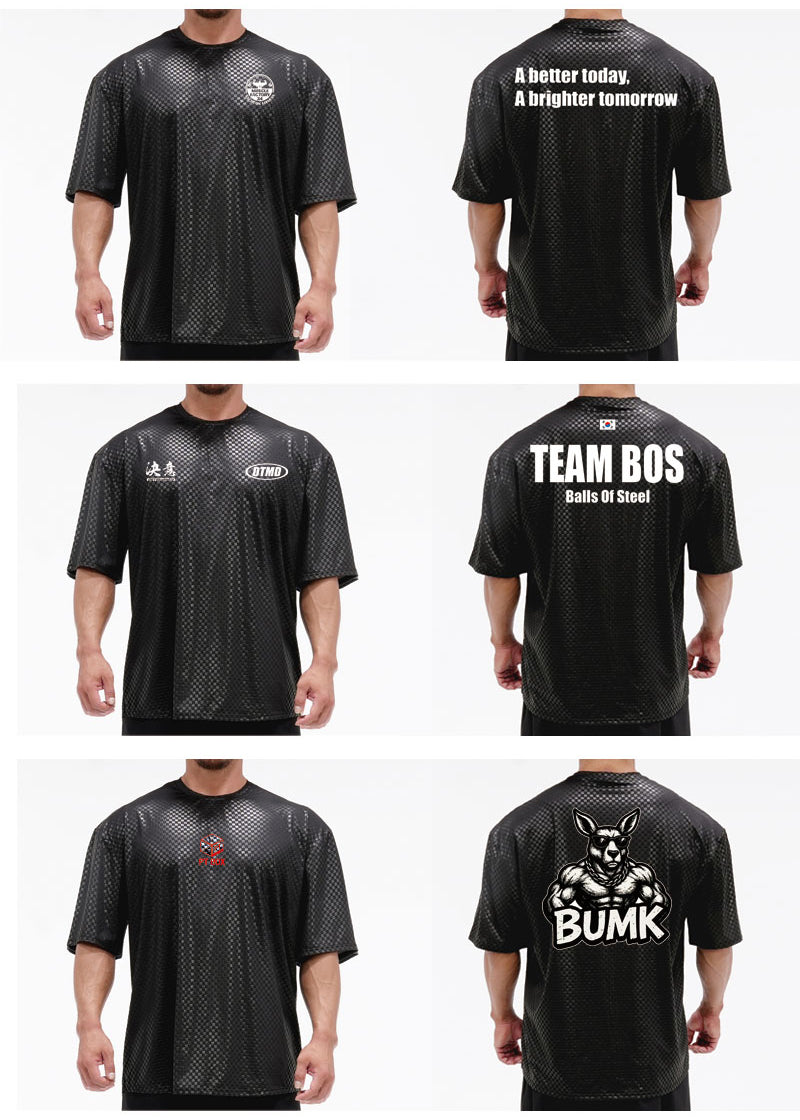 [Customize] Carbon, Checkboard Glossy Overfit T-Shirt