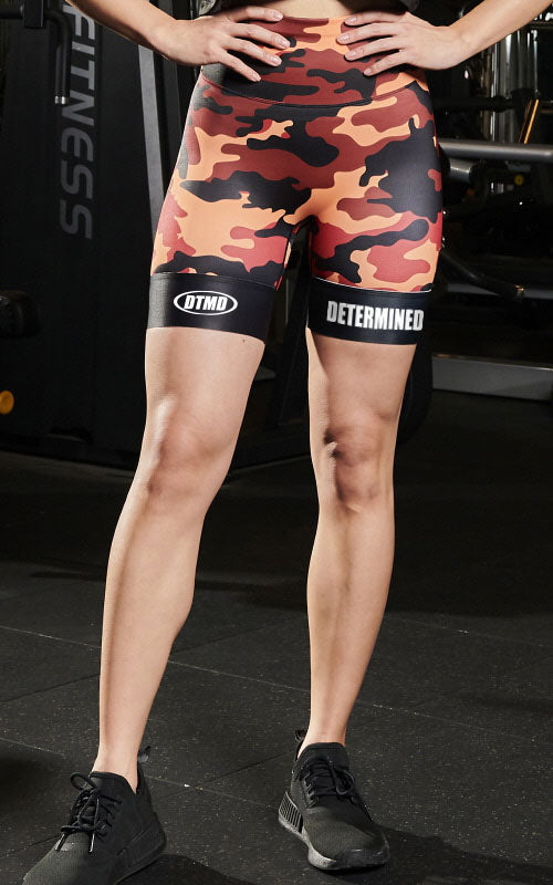 Women's Red Camo Short Tights