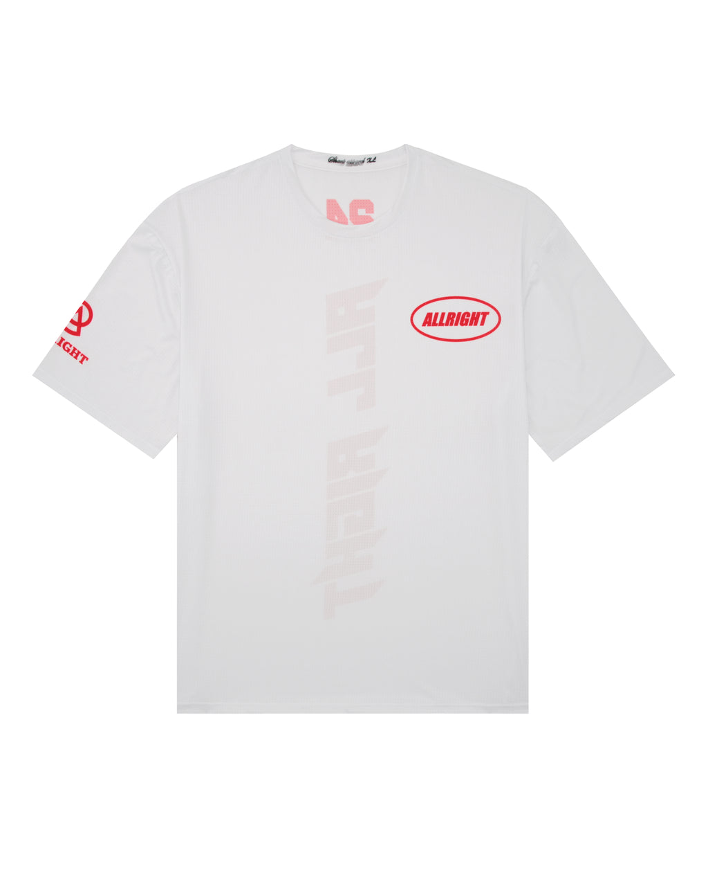 ALLRIGHT Overfit T-shirt (White/Red)