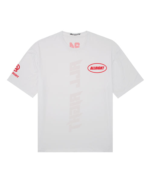 ALLRIGHT Overfit T-shirt (White/Red)