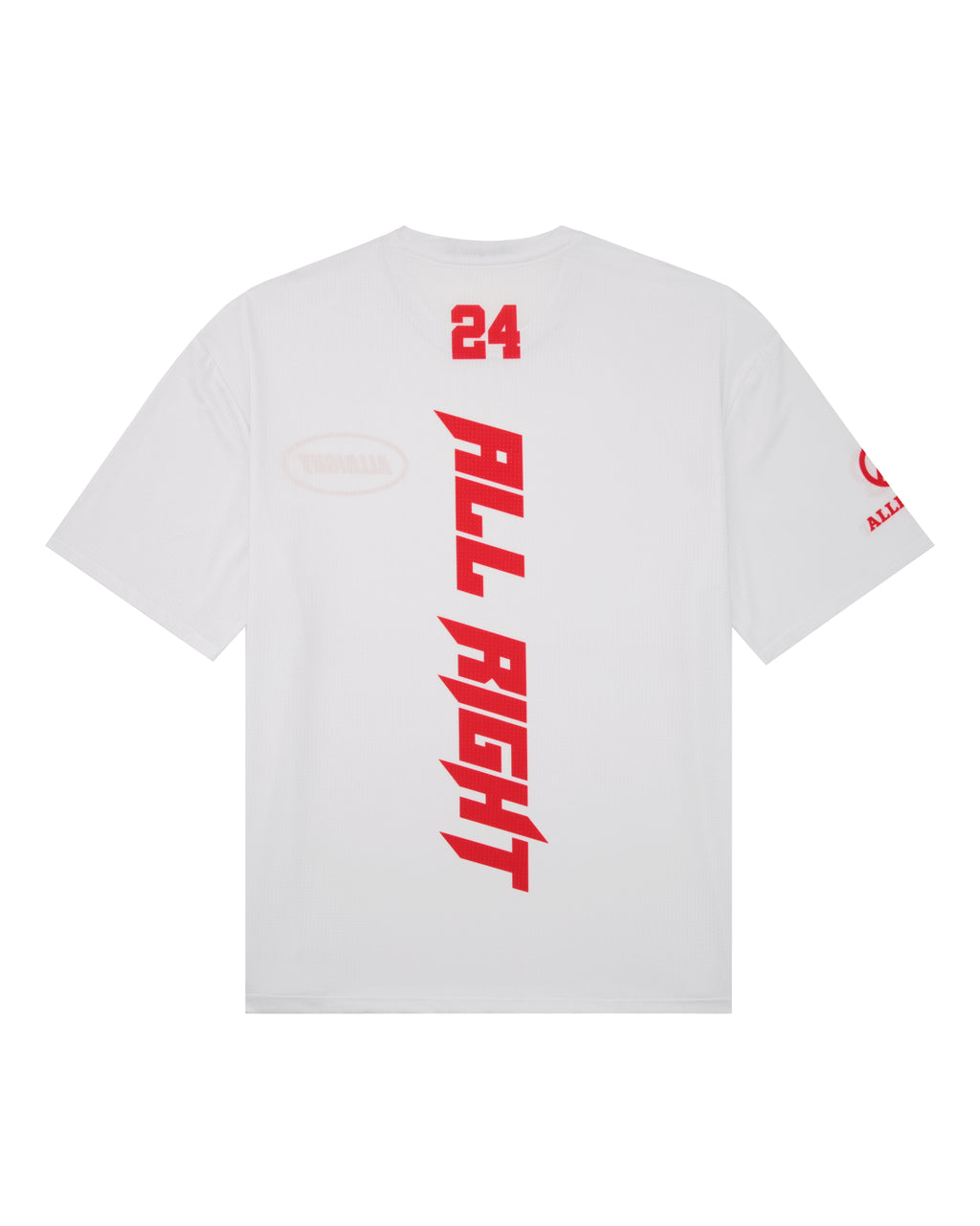 ALLRIGHT Overfit T-shirt (White/Red)