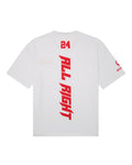ALLRIGHT Overfit T-shirt (White/Red)